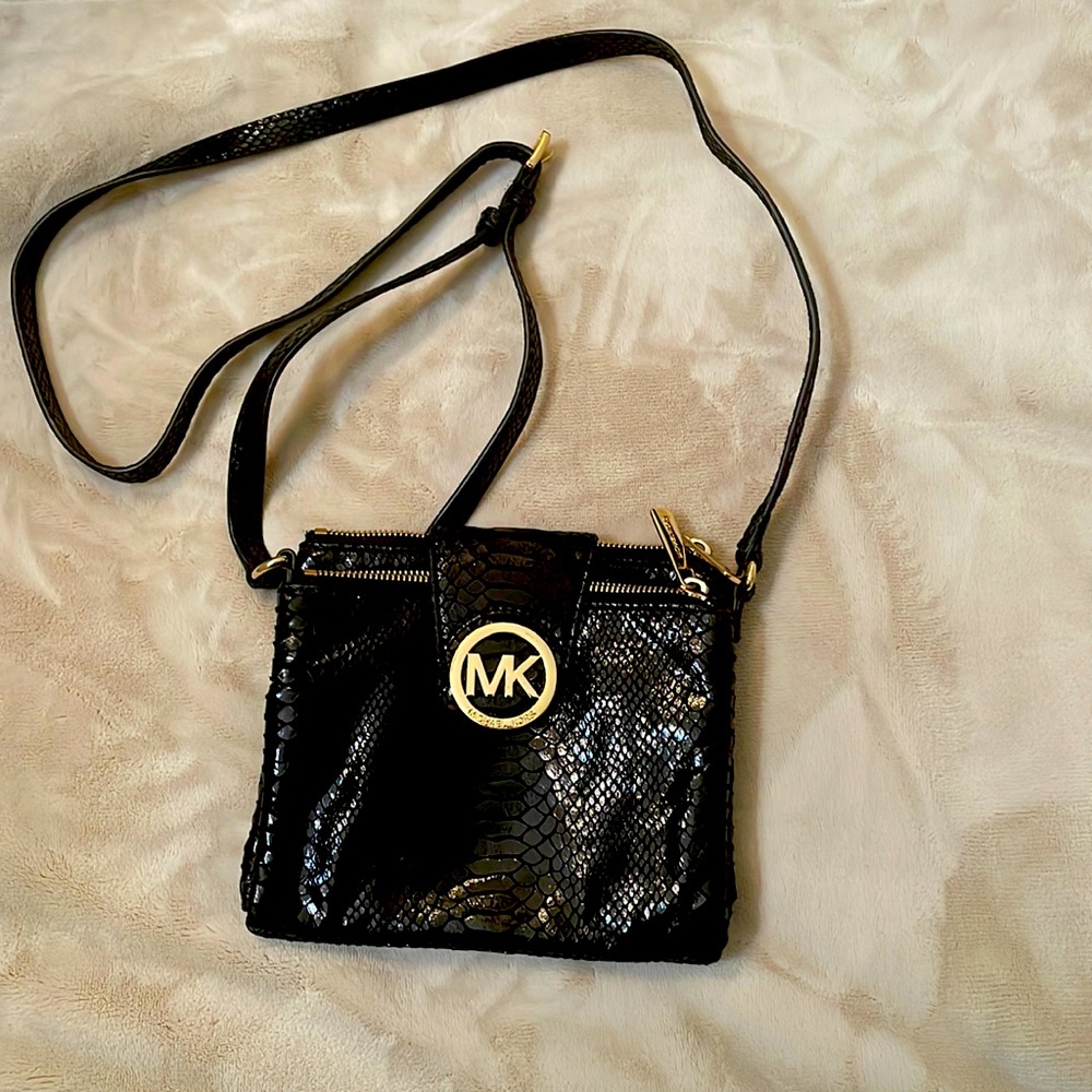 Michael Kors snakeskin crossbody purse